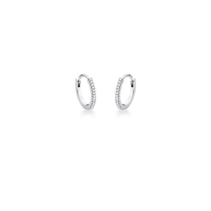 Aro con Circonitas Blancas en Plata 925 Rodiada