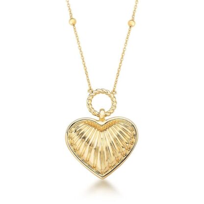 Collar con Colgante de Corazón Texturizado