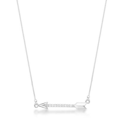 Collar con Colgante de Flecha en Plata Lisa