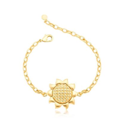 Pulsera Girasol con Textura Suave y Satinada