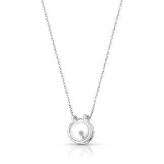 Collar con Colgante de Perla de Concha en Plata 925 Rodiada