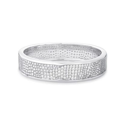Pulsera con Cristales Blancos Redondos y Cierre Magnético