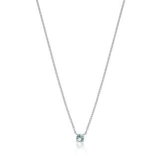 Collar solitario con piedra de punto de luz en turmalina