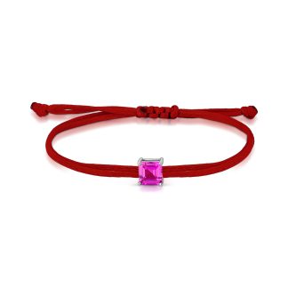 Pulsera de cordón rojo Shamballa